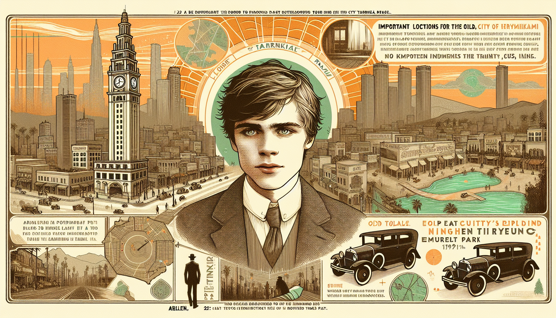 Arlen, un joven explorador de Tarnika, busca objetos olvidados en la ciudad con esperanza y tristeza reflejadas en sus ojos.